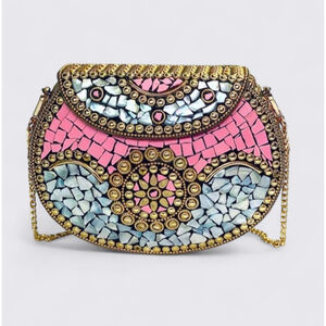 Ramla NWOT ! Beverly Hills Handmade Mosaic Stone Bag